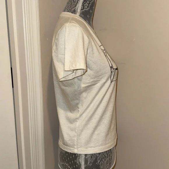 Redone Classic You're Cute Tee in Vintage White - Picture 4 of 6